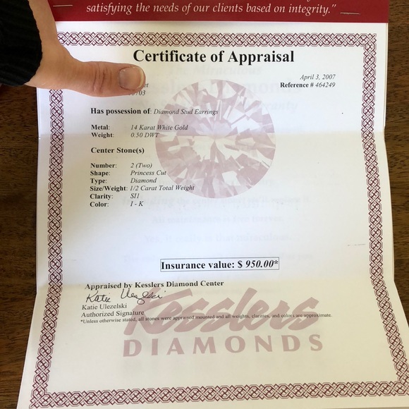 Diamond earrings - Picture 3 of 3